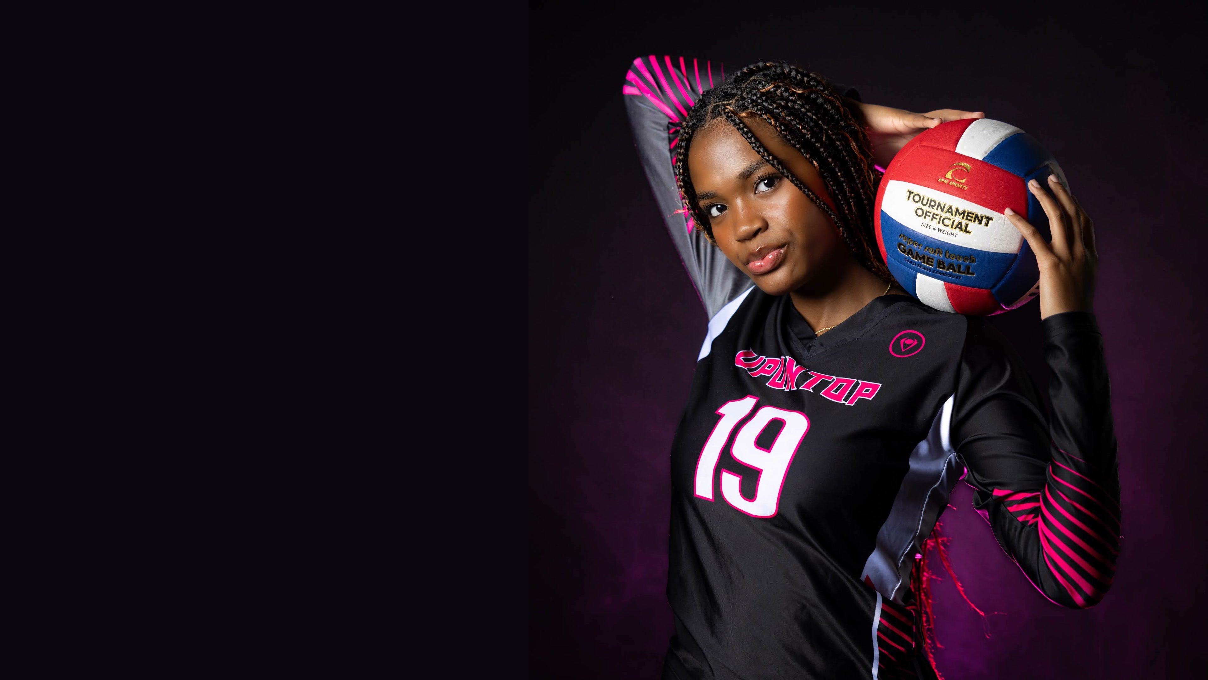 Volleyball player portrait during an SA Picture Day media day