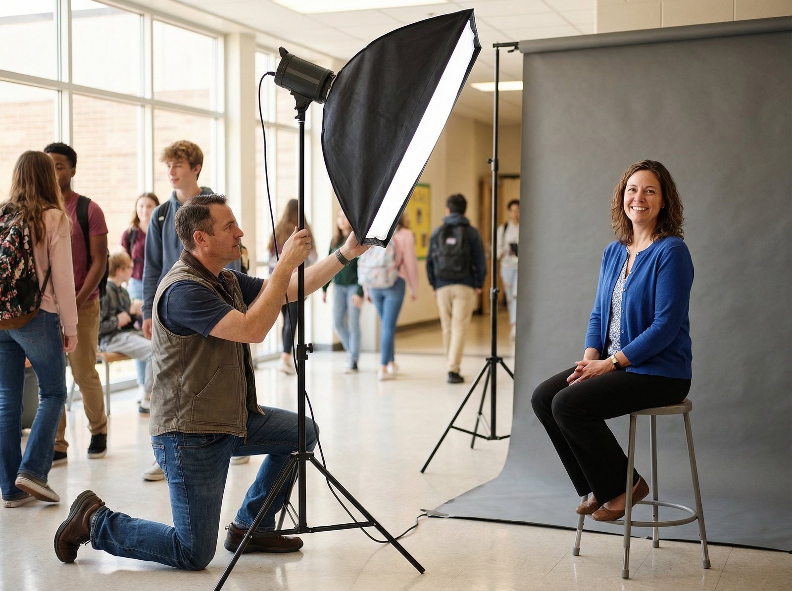 Professional headshot session by SA Picture Day.