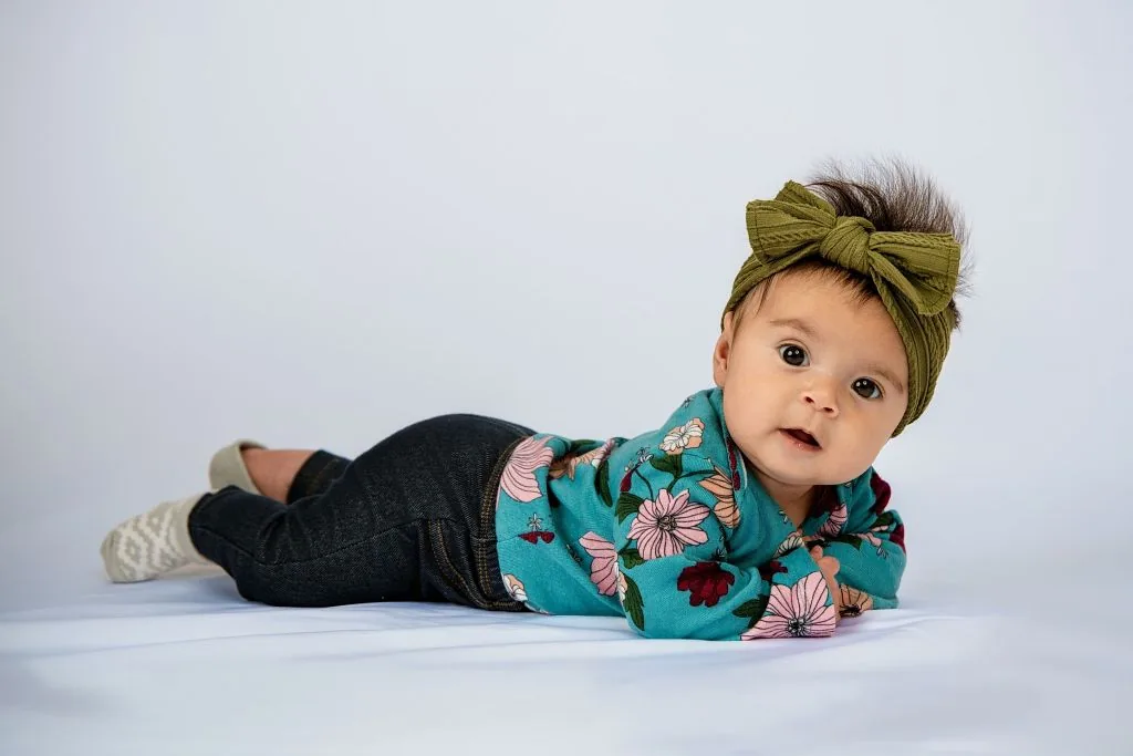 Patiently photographed infant or toddler portrait 2