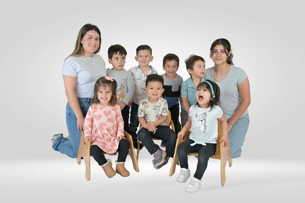 Preschool graduation class portrait