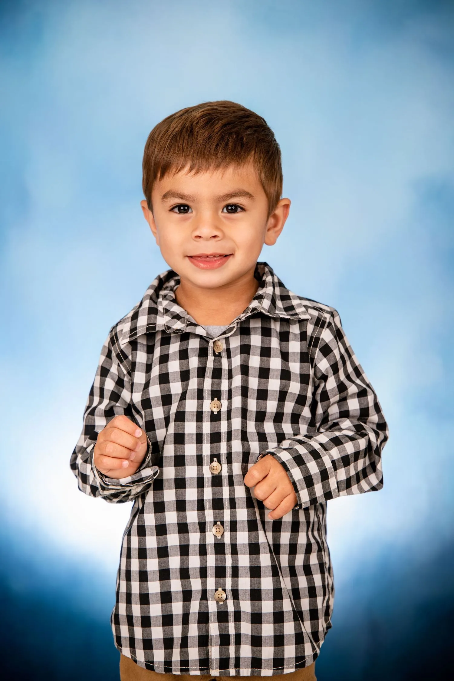 Preschool portrait with a traditional or themed background 9