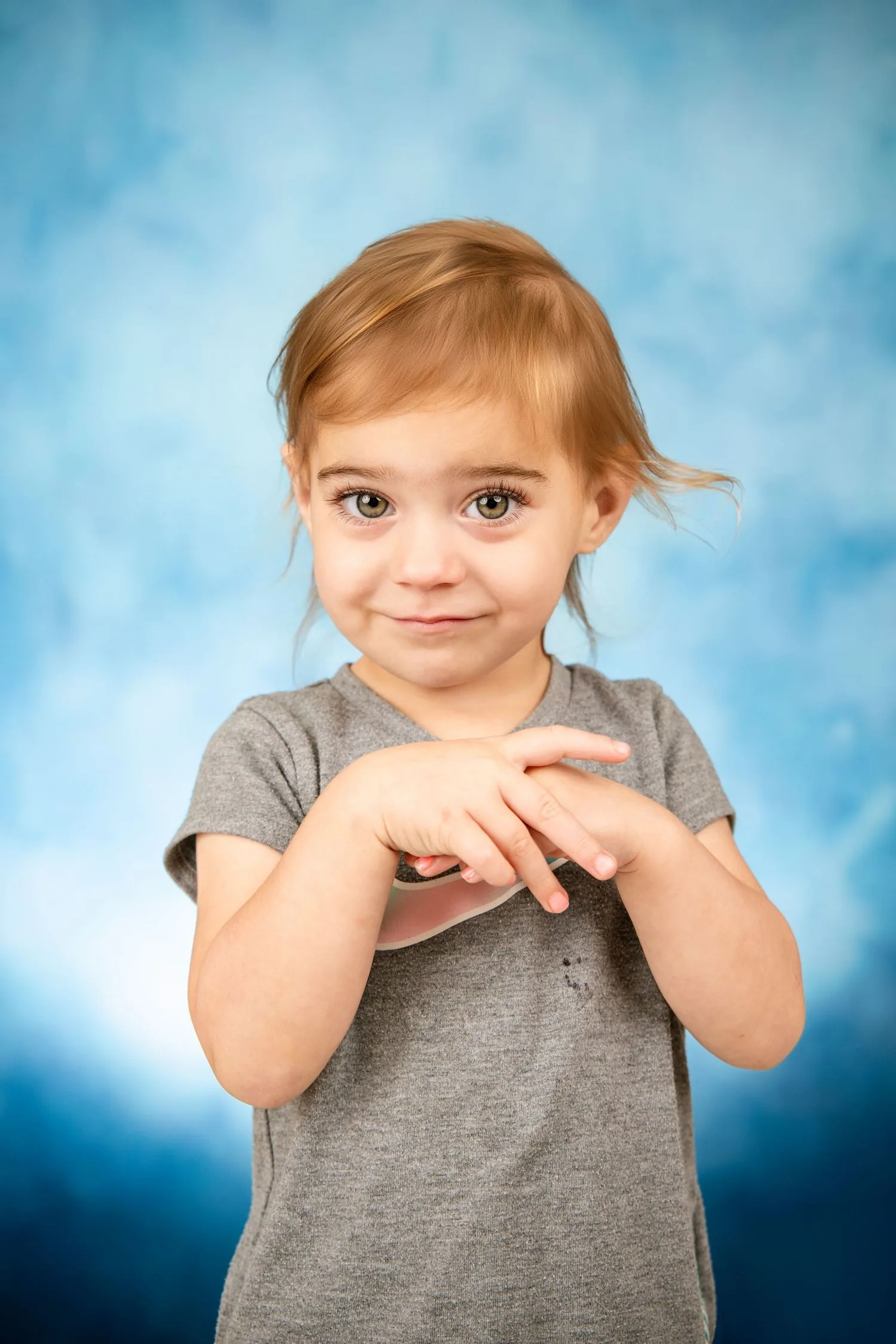 Preschool portrait with a traditional or themed background 1