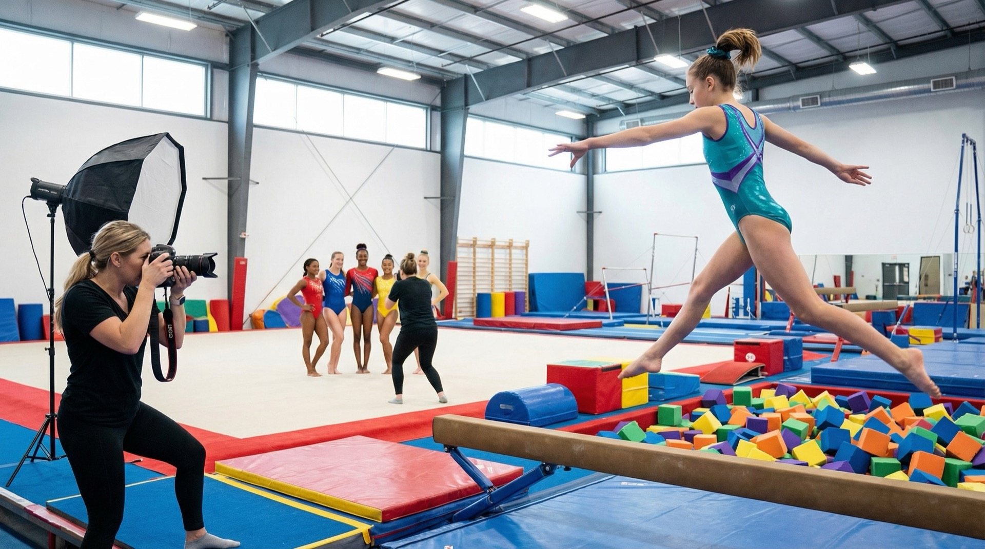 Gymnastics athlete photographed by SA Picture Day.