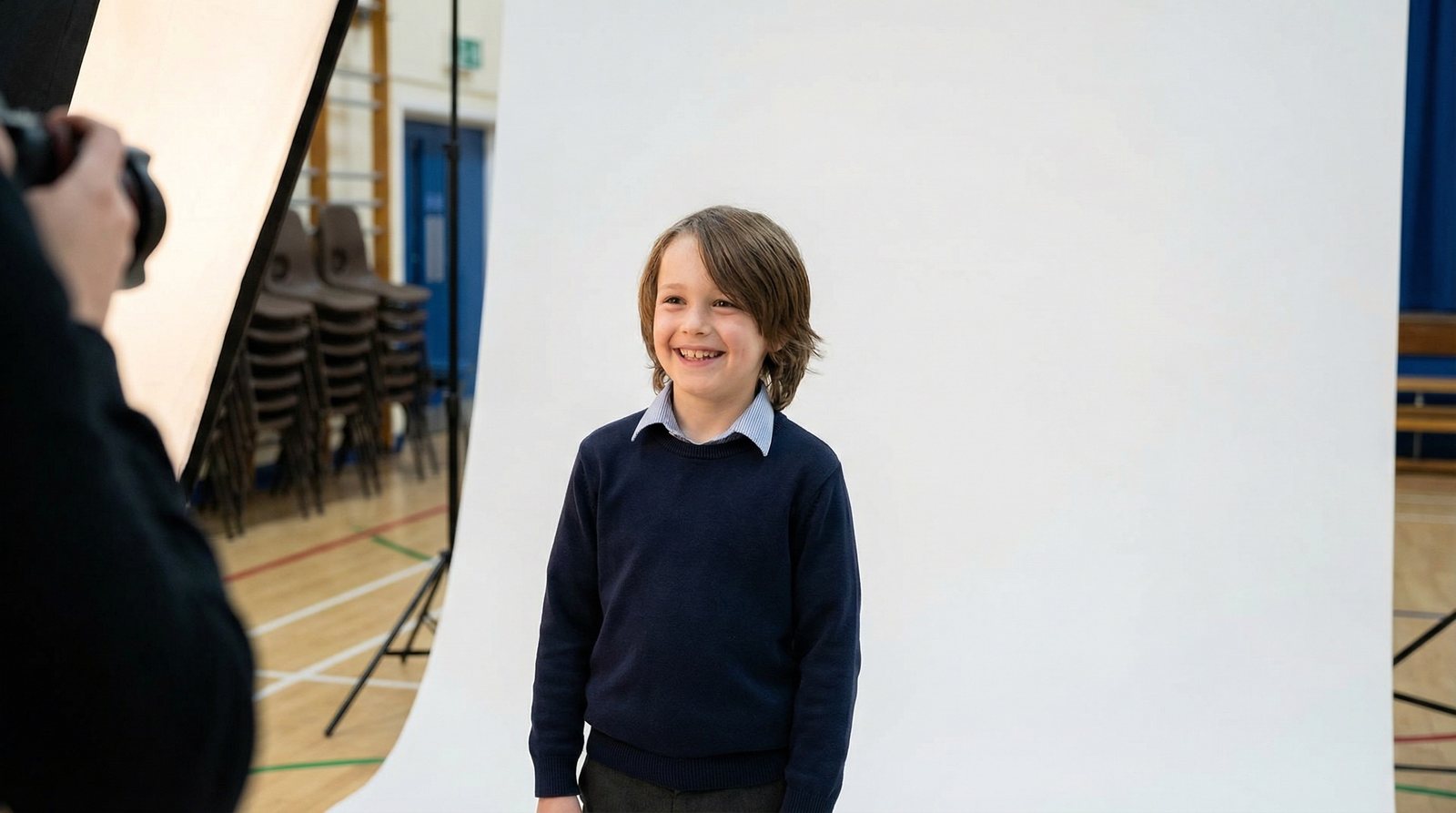Child during daycare picture day session