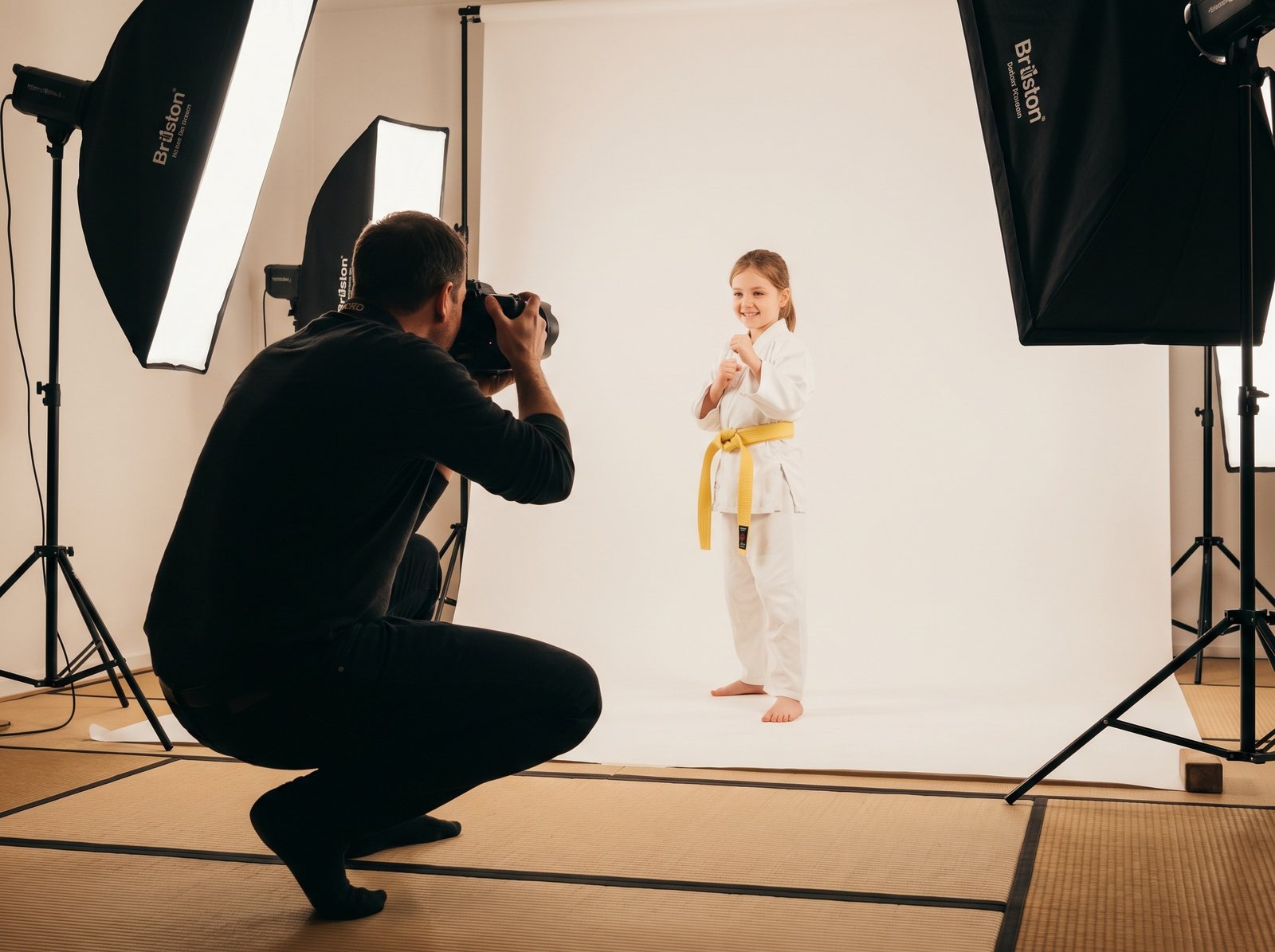Martial arts student during portrait session
