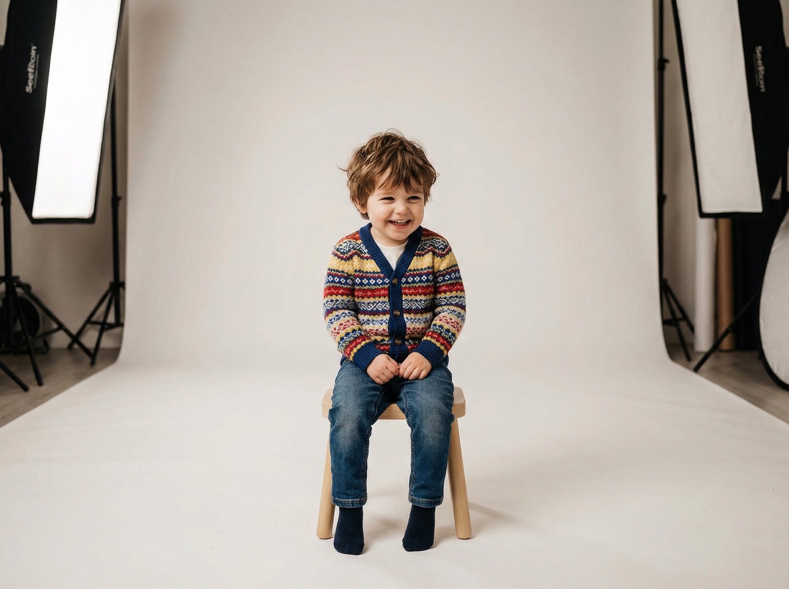 Toddler professional portrait with genuine smile