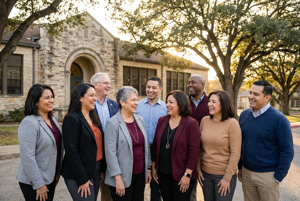 School coordinator with SA Picture Day team in San Antonio