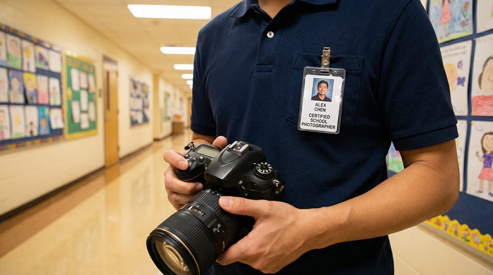 Photographer credential badge