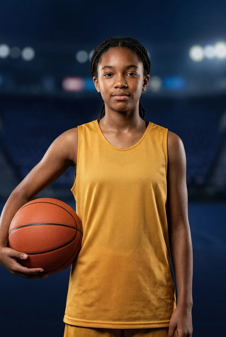 Basketball athlete preview for custom sports trading cards