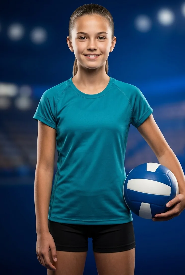 Volleyball athlete preview for custom sports trading cards
