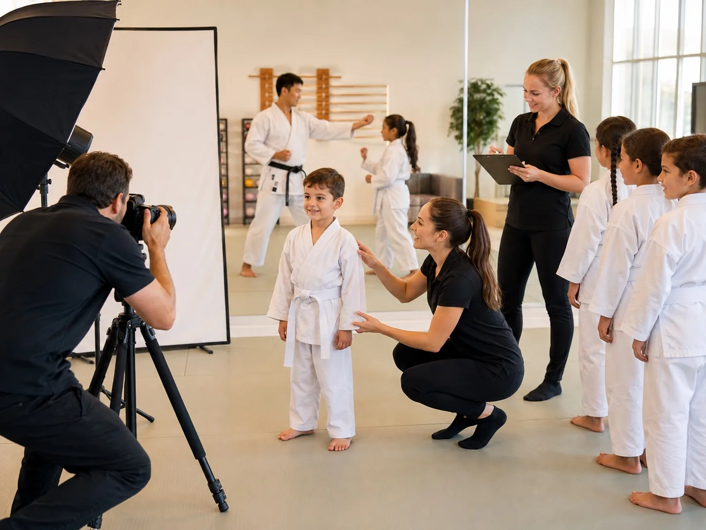 Martial arts picture day operations setup